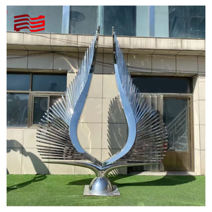 קישוט חיצוני אמנות אמנות מופשטת בית מתנות מתכת מלוטשת גן פלדה נירוסטה