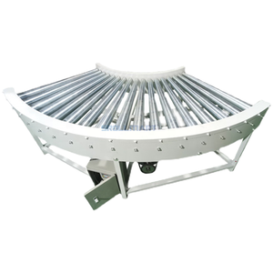 用于仓库和物流的可调节速度的不锈钢弯曲滚筒输送机 - Product Image 5