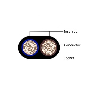 NISPT-1 NISPT-2 2 Core Flat Flexible PVC Insulated Parallel Flexible Cords PVC Jacket Electrical Power <strong>Cable</strong> - Product Image 2
