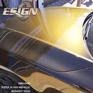 Super Gloss Metallic <strong>Midnight</strong> Gold Car Wrapping Film Self-Healing &amp; Anti-Scratch Paint Protection Color Change - Product Image 4