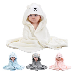 Children's Hooded Coral Fleece Soft Baby Shower Bath <strong>Towel</strong> Thickened Cloak Bath <strong>Towel</strong> With Hood for Kids