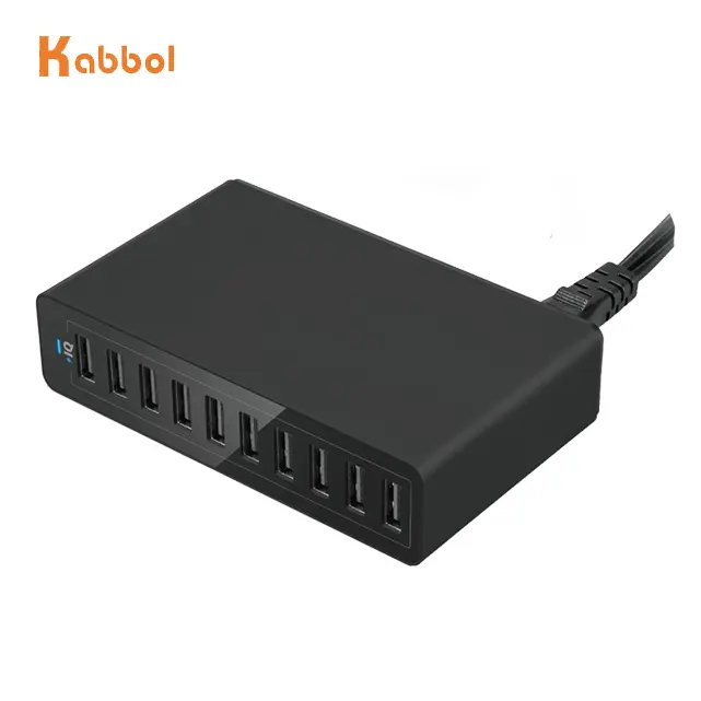 Carregador de multi portas, 50w 10 portas usb hub de parede 10 portas usb carregador rápido usb