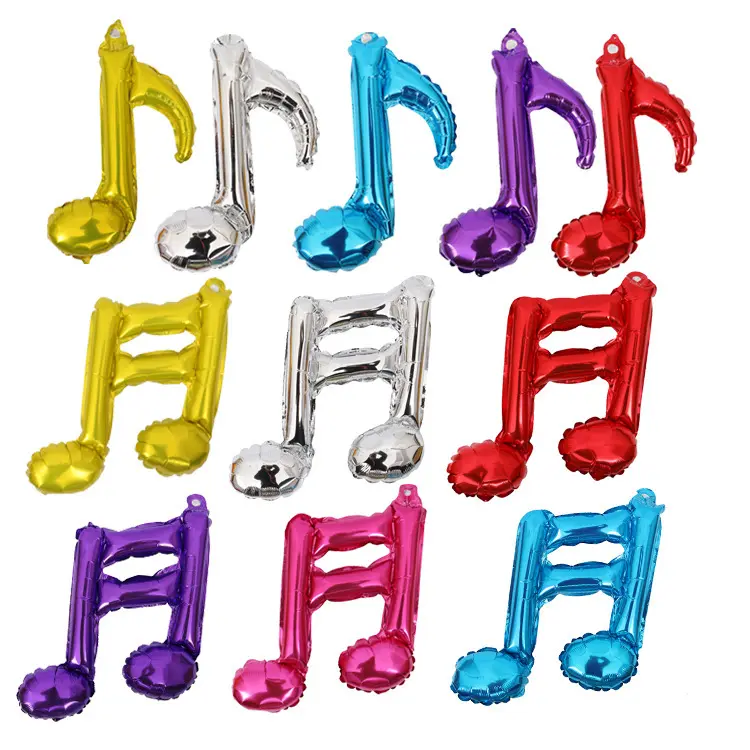 Palloncino in Mylar con foglio di Note musicali da 18 pollici per forniture per la decorazione del partito del Festival di musica di laurea scolastica all'ingrosso