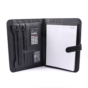 Foska เครื่องเขียนสำหรับโรงเรียนและสำนักงานแผ่นโน้ตธุรกิจหรูหรากันน้ำแผ่นหนังพีวีซีโฟลเดอร์พอร์ตโฟลิโอพร้อมกระเป๋า - Product Image 1