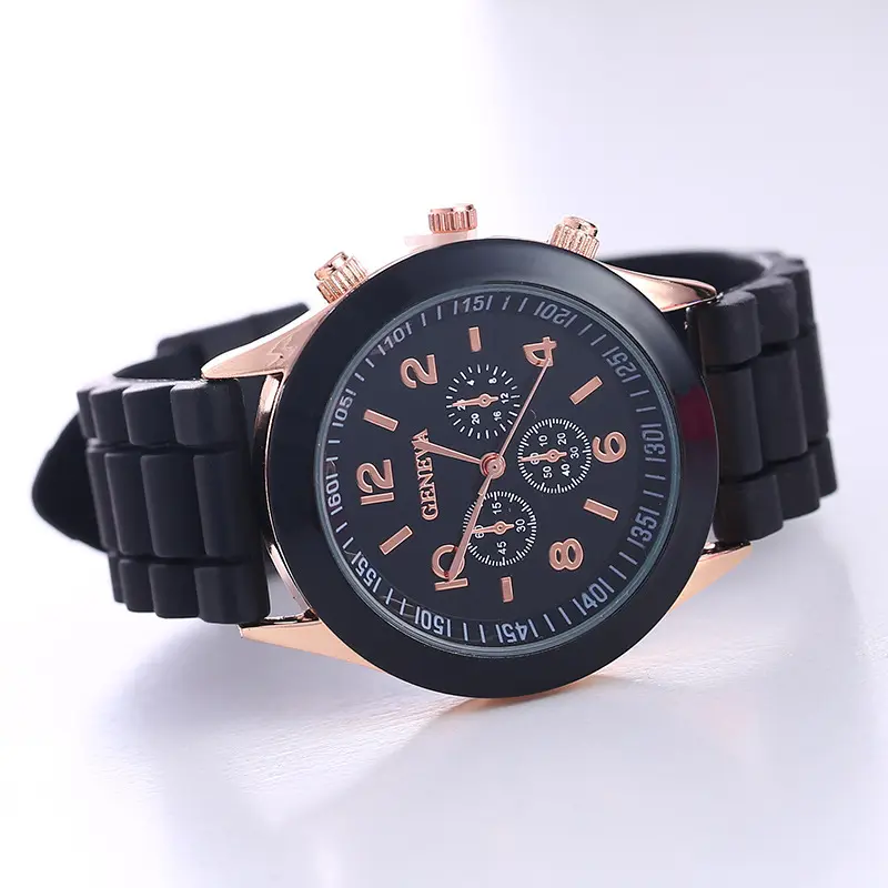 Unisex Geneva Silicone Jelly Gel Quartz Analógico Esporte Pulso Genebra Assista