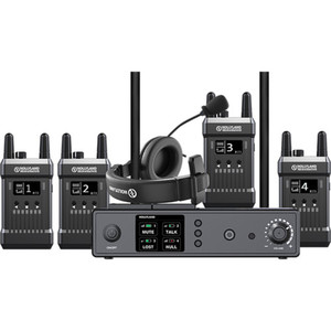 Mars T1000 Sistema de intercomunicación inalámbrico dúplex completo 1 estación base y 4 Beltpacks Teléfonos de puerta en cartón - Product Image 1