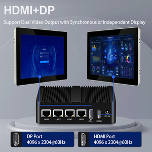 Intel N100 Lüfter loser industrieller Firewall-Router 4LAN 2.5G i225V Ethernet Nic RS485 RS232 Mini-PC-Server für Netzwerk-IP-Kamera - Product Image 5