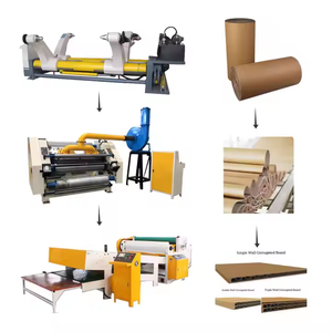2 Ply <strong>a</strong> B C <strong>D</strong> E Flute Corrugated Cardboard Making Machine Corrugator Single Facer Production Line Mill Roll Stand Sheet <strong>Cutter</strong> - Product Image 1