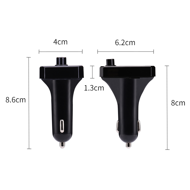 EONLINE In-auto Wireless FM Transmitter Large Screen LED display 3.1A Fast Charging TF U Disk Car Mp3 Player Handsfree Kit