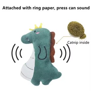 Venta al por mayor de dibujos animados de animales de diseño interactivo gato de peluche Catnip Juguetes Divertidos para gatito gato Kicker dentición masticar jugar - Product Image 4