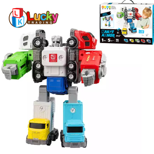 5 in 1 alaşım kombinasyonu deformasyon oyuncak Robot ayrı almak kamyonlar Set değiştirilebilir montaj Robot oyuncak dönüştürme araba - Product Image 2