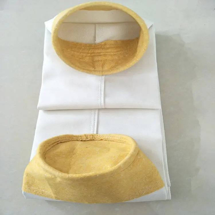 セメント工場用PTFEコーティング織りグラスファイバーフィルターバッグ
