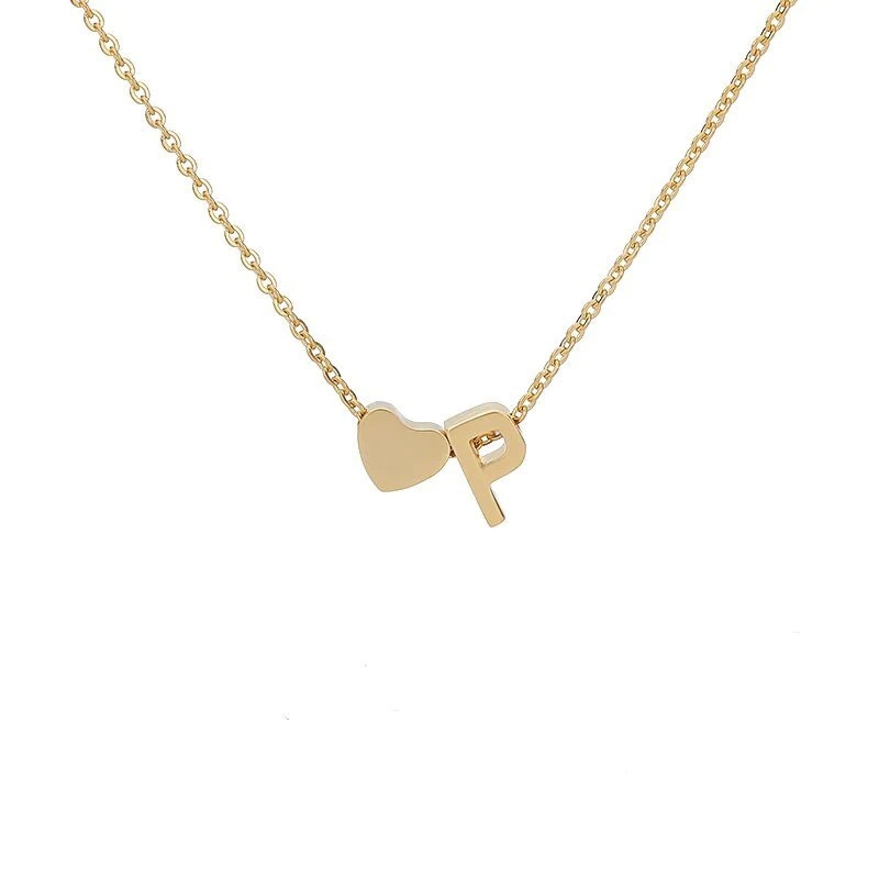 Love letter necklace p-with chain