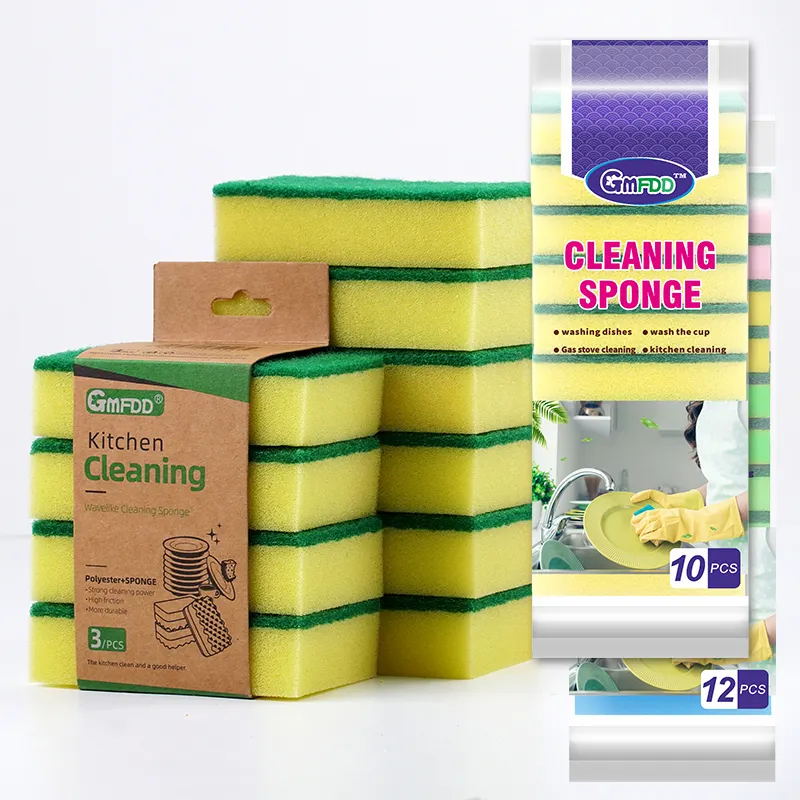 Éponges à récurer écologiques anti-rayures pour le nettoyage des tampons à récurer Éponges de cuisine Éponges à récurer pour la vaisselle et les casseroles