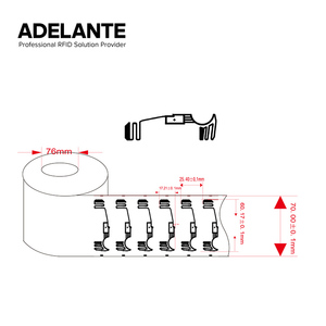 UHF 860-960MHz và <span class=keywords><strong>am</strong></span> 58KHz Tần số kép dễ dàng chống trộm thẻ cứng cho nhiều cửa hàng bảo mật - Product Image 5