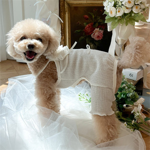 Joysing 2025夏用ペット服通気性猫ストラップベストTシャツトップ小型犬用小型犬用プリンセスデザイン - Product Image 5