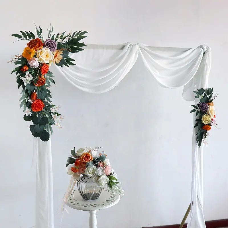 Decorações de casamento, decorações de casamento, canto artificial, rosa, arco, flores, decoração para casamento, festa de aniversário, venda imperdível