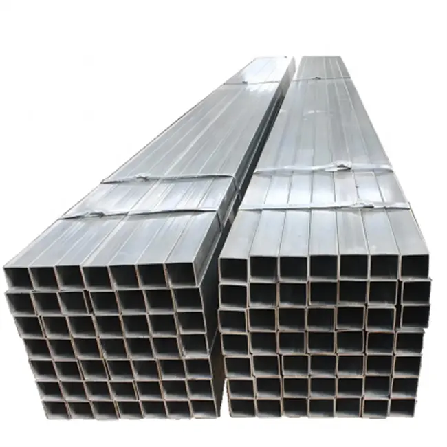Tubo quadrato e rettangolare in ferro Gi da 1x1 pollice 40x40 tubo quadrato in acciaio inossidabile zincato Ms
