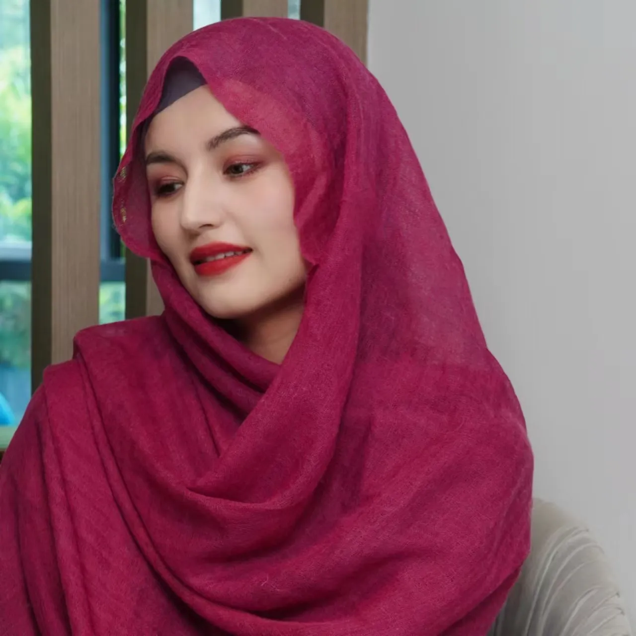 Inverno all'ingrosso donna islamica tinta unita lana cashmere sciarpa pashmina scialli etnico khimar hijab turbanti di cotone per le signore