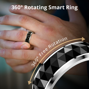 Người đàn ông của thông minh gốm thần tài spinner vòng SHR ứng dụng kiểm soát 5ATM không thấm nước ngủ màn hình sức khỏe Màn hình lo lắng cứu trợ sạc - Product Image 2