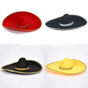 לוגו מודפס אישית מקסיקני מריאצ 'רו כובעים cinco de mayo festa serape poncho sombrero כובע גדול עם לקצץ