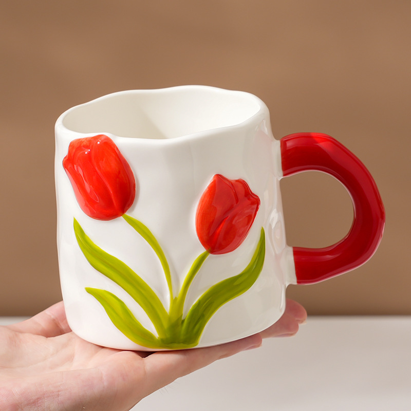 Single cup tulip big red