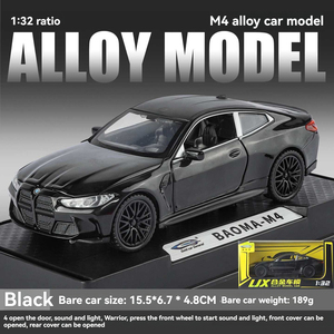Pres döküm Model araba 1:32 BWM M4 ses ve işık ile geri çekme tabanı ile süslemeleri toplamak süs Metal araba modeli oyuncaklar - Product Image 5
