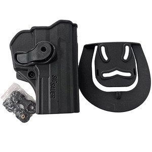 गुप्त ले जाने के लिए सुरक्षा के लिए सामरिक प्लास्टिक गन होल्स्टर त्वरित-पुल पैर कमर - Product Image 2