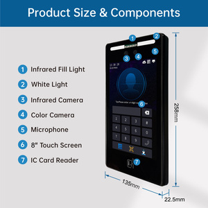 Trudian HD 1080P riconoscimento facciale piattaforma Cloud per interni telecomando sblocco stazione per esterni Video controllo accessi Intercom - Product Image 4