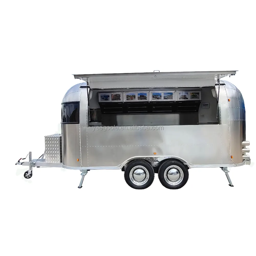 gas churros food trailer 2016 hot sale YG-TZ-66 food catering trailer/ mobile snack car CE