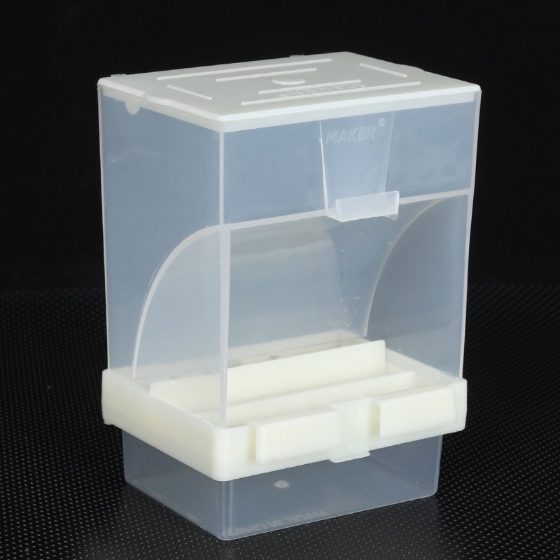 White-350g Compact Snap-On Single-Compartment All-Purpose Feeder