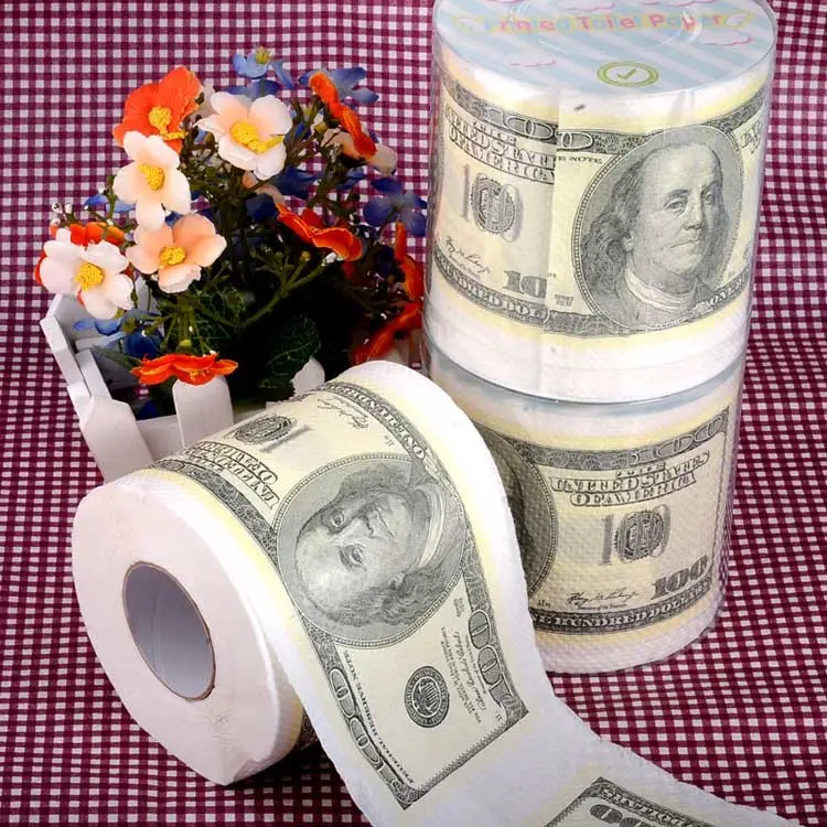 Оптовая продажа, Двухслойное цветное бумажное полотенце с Европейским покрытием для долларов, туалетная бумага, полотенце для рук