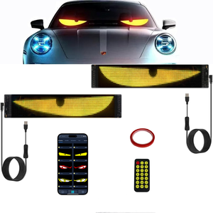 Programmier bare flexible LED-Dämonen augen anzeige LKW Windschutz scheibe Smart App Control Scrolling LED Auto Teufel Auge Anzeige - Product Image 5