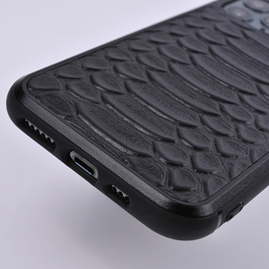 Funda móvil de cuero genuino de piel de serpiente en relieve de pitón de lujo hecha a medida de alta calidad para iPhone 15 pro Max