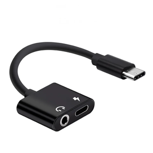 USB C至3.5毫米音频适配器，C型至双2合1 USB C型耳机快速充电转换器适配器 - Product Image 2