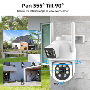 Nuovo Design 4MP bidirezionale citofono videocamera di sicurezza domestica rete Wireless 2 lenti WiFi Ip Ptz Camera - Product Image 3