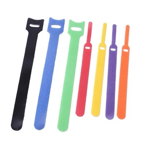 Correa DE SEGURIDAD autoadhesiva elástica ajustable ecológica con gancho de inyección y lazo para cables correa de cincha con patrón de cinta - Product Image 5