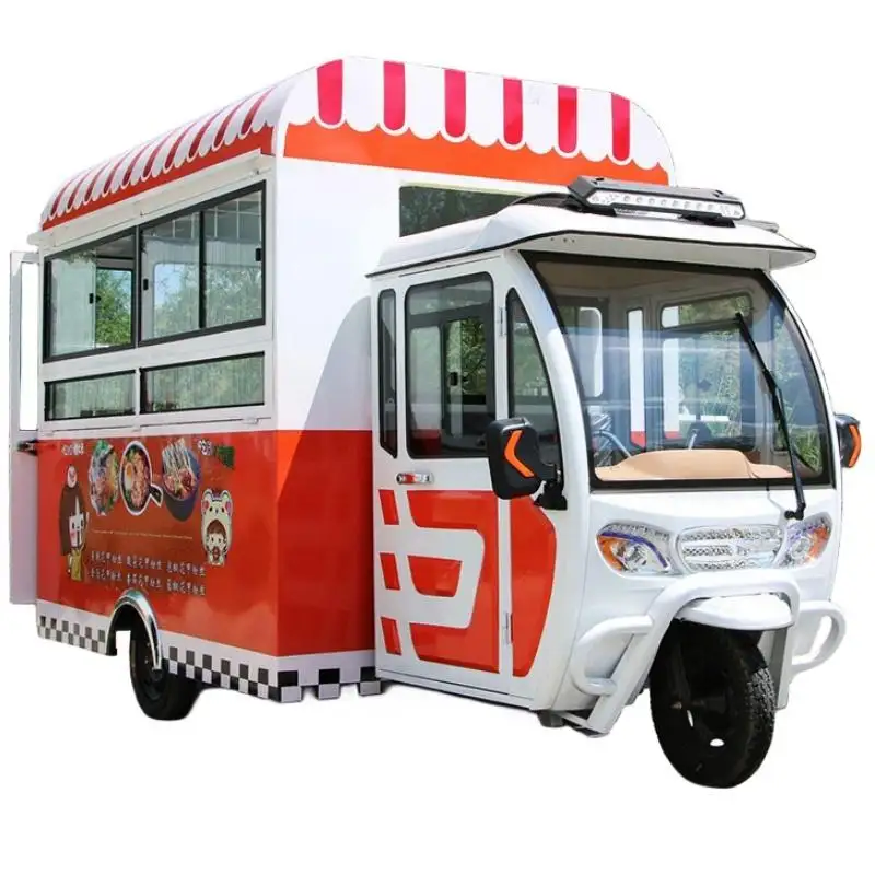 高品質の電気三輪アイスクリーム食品トラックトゥクトゥクフードトラック速度20-40km/hさまざまなスタイルがカスタマイズをサポート