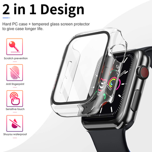 シリーズ456用アンチスクラッチPCケースAppleWatch用透明ケーススクリーンプロテクター付きAppleWatchケース用フルカバー - Product Image 2