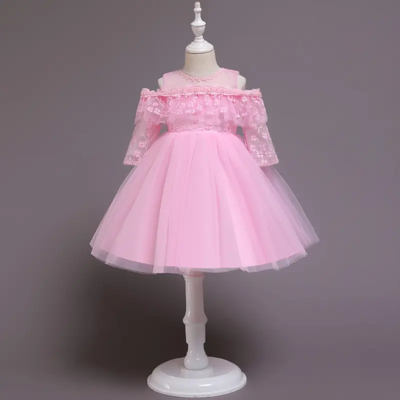 MH670 Mädchen Sommer Kleid Designs Kinder Party Mädchen Puffy Hochzeit Kurzarm Ange Flower Girl Fashion Kleid