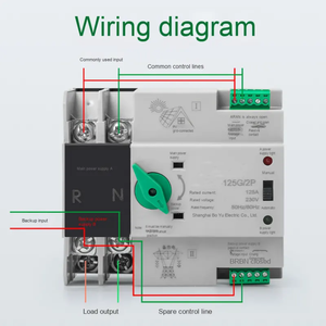 2P 3P 4P ATS Uninterrupted Power Generator Din Rail Dual Power Automatic Transfer <strong>Switch</strong> Selector <strong>Switches</strong> 63A 100A <strong>125A</strong> PC Type - Product Image 6