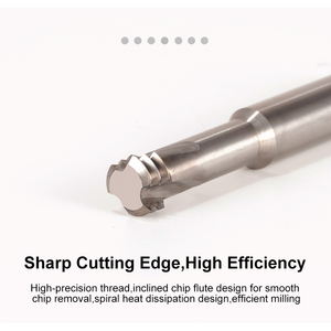 Azzkor karbür 3 flüt üç diş konu freze kesicisi çelik alüminyum HRC65 iplik End Mill için - Product Image 3