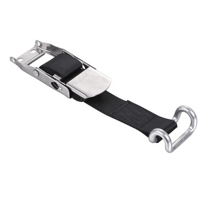 Có thể điều chỉnh thép không gỉ Rèm bên lashing dây đeo cho van xe tải rachet Tie xuống với trung tâm khóa và móc - Product Image 1
