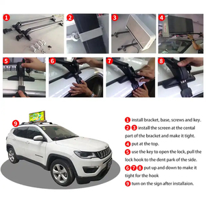 Taxi Top Led cibo Video pubblicità Oem Odm Custom modulo Led Display produttore di fabbrica 4G Wifi controllo Wireless Smar - Product Image 5
