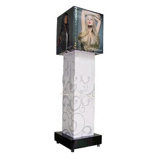 Benutzer definierte Beauty Salon Store Einzelhandel Braid Haars pange Bündel Perücke Erweiterung Kosmetik Make-up Werkzeuge Haken rotierende Display Rack Stand - Product Image 2