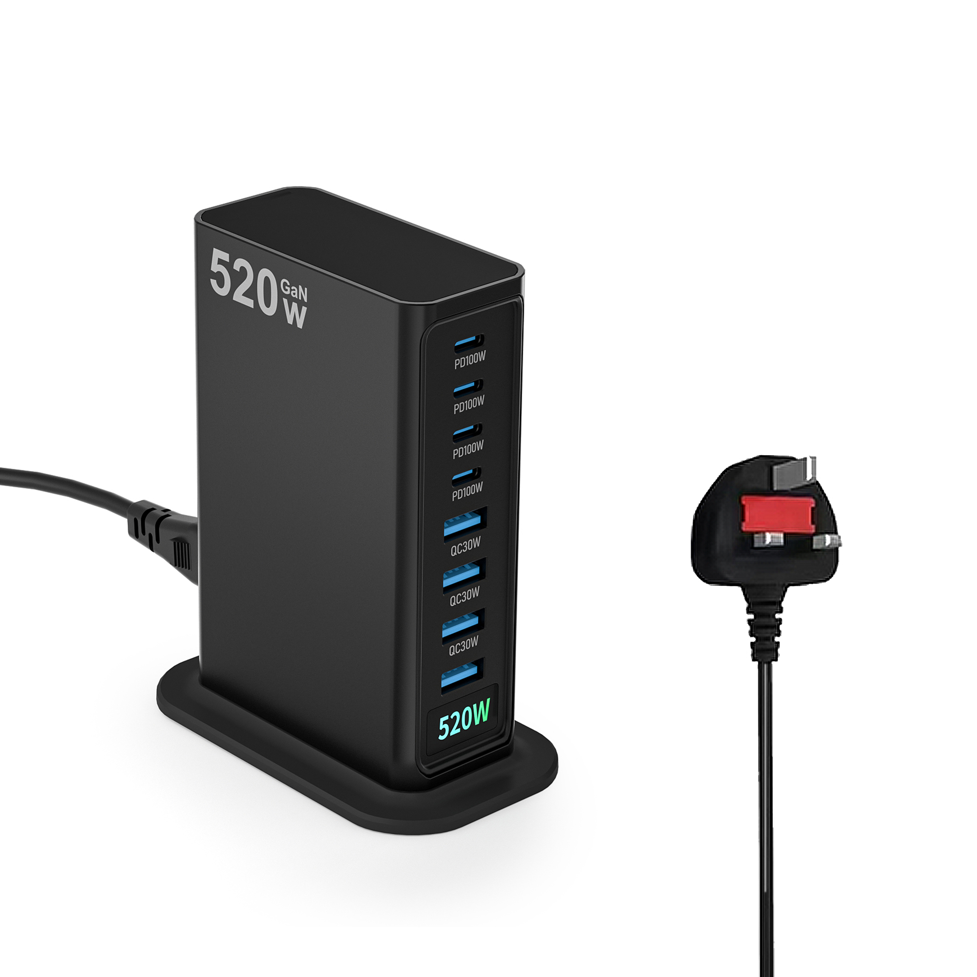 Cargador 520W 4C4A Negro