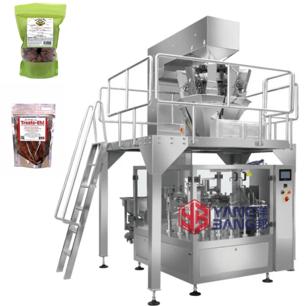ماكينة تعبئة آلية متعددة الوظائف YB-210 لحفظ اللحم المجفف والحلوى والمخبوزات في أكياس واقفة جاهزة للتركيب للبيع بتخفيضات كبيرة