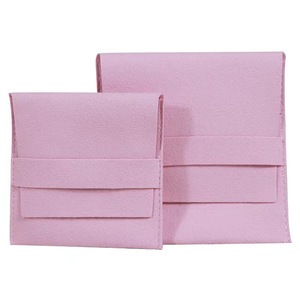 Çift taraflı mikrofiber kadife flip takı çanta takı zarf flip saklama çantası küpe kolye paket cep