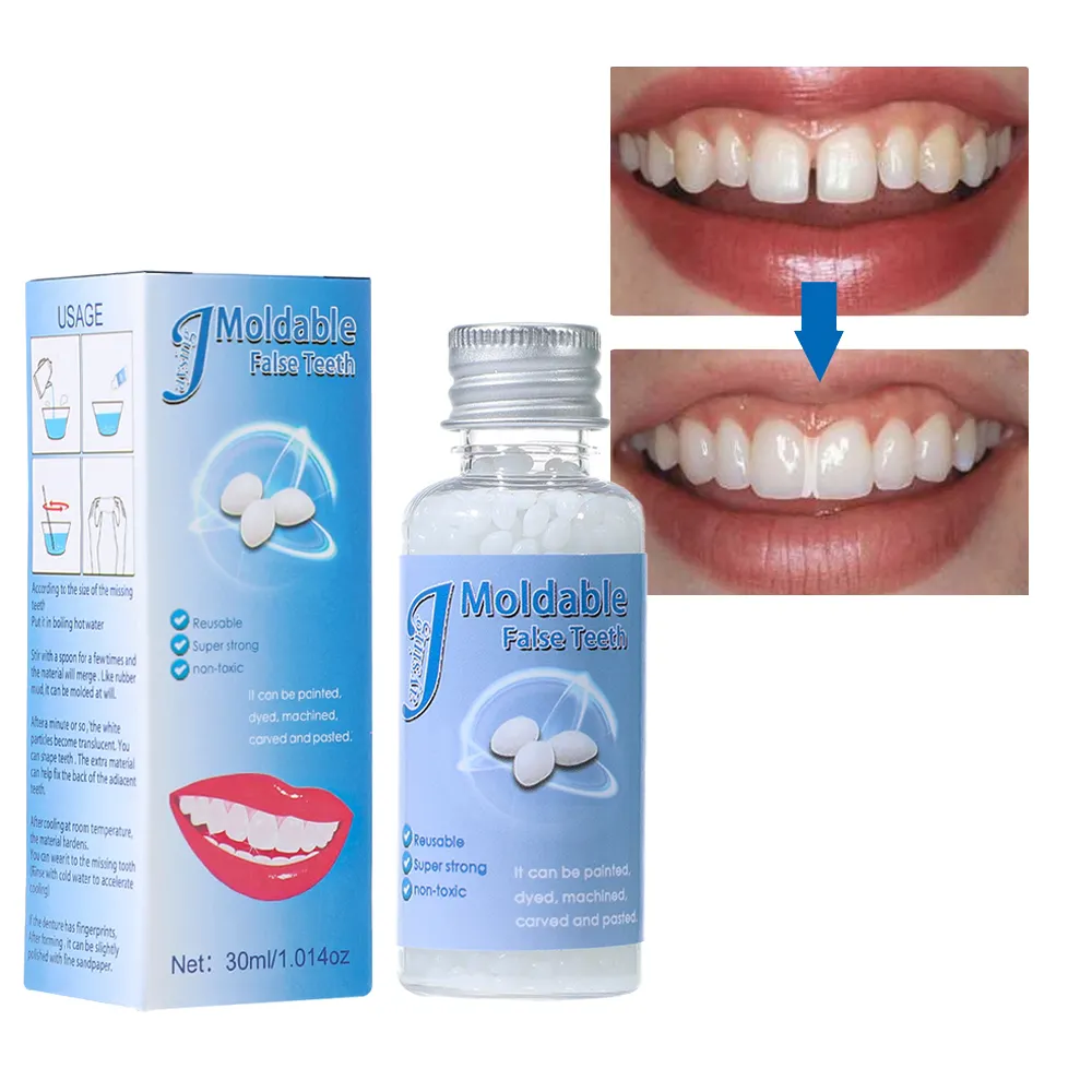 Temporäre Füllung Zähne Reparatur Broken Tooth Gaps Kit Wieder verwendbare Zahn reparatur Granulat