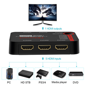 TESmart-conmutador 5 en 1 de salida HDMI, 5x1, 4K, 60Hz, 5 puertos, con Control remoto, receptor IR, CEC, 4K, conmutador de vídeo, gran oferta - Product Image 4
